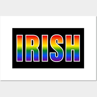 Rainbow Irish LGBTQ Pride Posters and Art